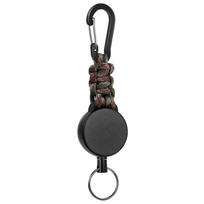 Heavy Duty Retractable Keychain with Belt Clip, Retractable IDs Badge Reel, Retractable Badge Holder Steel Cord Keyring 1 kamufliažinė žalia spalva