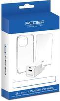 Dėklas PEDEA All-in-One Set für das iPhone 14 Pro Max inkl. TPU Case Schutzglas und 30 Watt