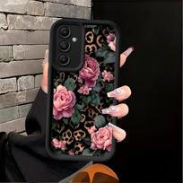 Phone Cover Case for Samsung Galaxy A16 A71 A72 A15 A51 A73 A56 A12 A13 A34 A26 A32 A35 A36 A23 A53 A54 Rose Leopard Print Galaxy A52