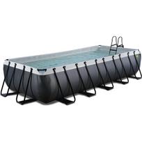 EXIT Black Leather baseinas 540x250x100cm su smėlio filtro siurbliu – juodas
