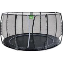 EXIT Dynamic įleidžiamas į žemę batutas ø427 cm su apsauginiu tinklu, juodas