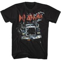 Def Leppard On Through The Glass Black Adult T-Shirt 3XL