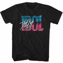 Billy Idol Idol Name Gradient Black Adult T-Shirt XL