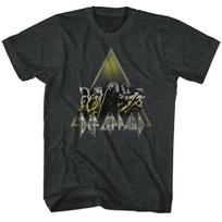 Def Leppard Performing Black Heather Adult T-Shirt L
