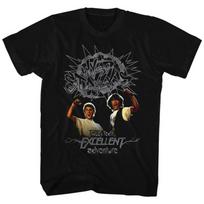 Bill and Ted Gray Wyld Stallyns Black Adult T-Shirt L