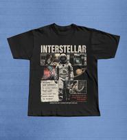Interstellar Shirt, Christopher Nolan Sci-Fi Film T-Shirt, Astronaut TARS Tesseract Movie Graphic Tee 3XL