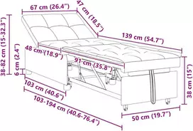 Ištraukiama sofa-lova Tamsiai žalia 194 x 50 x 82 cm audinys