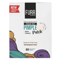 FURR Pimple Patches | 60 Hydrocolloid Pimple Patches in 3 SIZES | with TURMERIC & NEEM | ABSORBS Oils & Prevents SCARRING | Anti Inflammatory | For