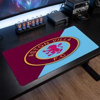 Aston Villa Football Print Large Mouse Pad, Anti-Slip Extended Gaming Desk Mat for Office Home 30cmx60cm（11.8x23.6inch）