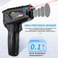 IR01B Mestek  Digital Hygrometer for Fish Tank Water Marine Aquarium Digital Infrared Thermometer for Pizza Oven (Black,±(1.5% digts+2℃)&-50℃~550℃) juoda