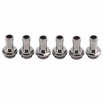 6 PCS PC Water Cooling TwoTouch Fitting G1Celsius4 Thread Barb Connector for Tube 5.5mm