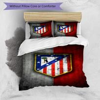 Atletico Football Club Printed Pattern Duvet Cover Set – includes 1 duvet cover and 2 matching pillowcases Bedroom decor Christmas gifts 135cm*200cm