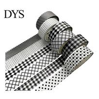 Grid Pattern Washi Tape 6 Rolls Plaid Set, Checkered Masking Tape, Self Artistic Roll Adhesive Decorative for DIY Crafts, Journal, Scrapbook, juoda