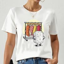 Sushi Wardrobe T Shirt Unisex Unisex Funny High Quality Tshirt Cotton Graphic T Shirts Loose Shortsleeve Pritned Tshirt Unisex Tops S