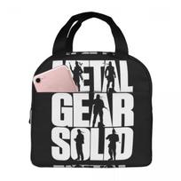 Metal Gear Solid Insulated Lunch Bag for Women Kids Portable Food Boxes Thermal Lunch Box Tote One Size