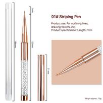Luxury Nail Art Pen with Nylon Brushes Plastic Handle Multifunctional DIY & Professional Nail Tools