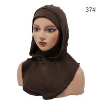 Balaclava One-Piece Base Headscarf Stretch Cap Elastic Wide-Brimmed Pure Cotton Scarf Hooded Women's Adult 48-50cm Head