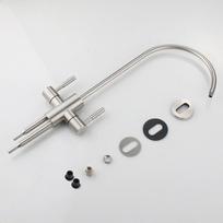 Big Bent Reverse Osmosis Manual Easy Operation Stainless Steel Double Handle Faucet Water Purification System 5 Year Warranty sidabras