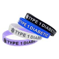 4pcs Adjustable Diabetes Type 1 Insulin Dependent Silicone Bracelet Wristbands_dfn