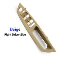 RHD Right Hand Diver Car Interior Door Armrest Panel Pull Handle Leather Cover Trim Replacement For BMW X5 X6 E70 E71 RHD Beige Armrest