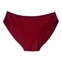 Women's Underwear Plus Size Panties Girls Mid-waist Lovely Love Embroidered Ladies Briefs S