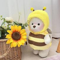 Drabužiai 30 cm pliušiniams žaislams Kawaii pliušinio meškiuko lėlės drabužiai Minkštas meškiukas Balta Ruda Patogus Mielas Meškiukas Vaikų Dovana