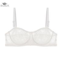 Sexy Women Ultra-thin Strapless Underwear Anti-slip Invisible Soft Breathable Bra Lace Steel Ring Push Up Bra M balta