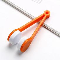 1/10Pcs Glasses Brush Portable Eyeglass Sunglasses Multifunctional Cleaning Rub Eyeglass Brush Microfiber Wiping Cleaner Brushes 1PC oranžinė