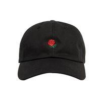 Rose Flower Embroidered Outdoor Snapback Hip Hop Men Women Baseball Cap Hat juoda