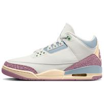 Jordan Air Jordan 3 Slip Resistant Abrasion Resistant Mid top Vintage Basketball Shoes Men's Gray Blue IF4396-100 47.5