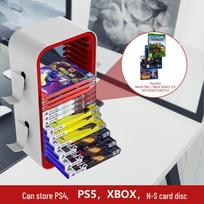 Xbox Multifunctional PS5 Game Disc Holder - Compact Storage Rack (Charger Not Included) KP06 raudona