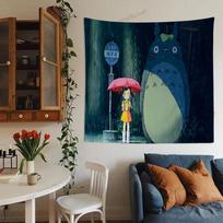 Gyvūnas Studio Ghibli TTotoroes Gobelenas Anime Gobelenas Sienos Kabinamas Audinys Miegamojo Sienos Meno Dekoras Fono Audinys Vėliava Vėliavėlė 74x94cm(29x37in)