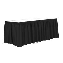 Banquet Catering Table Valance, Black Skirting, 5.65 M