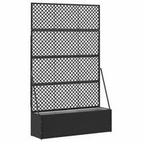 Sodo trelių vazonas Juodas 105 x 30 x 170 cm Metalas