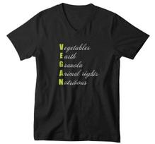 Mens V-neck Vegan T Shirt Vegetables Earth Granola Animal Rights Nutritious Tee 4XL
