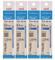 uni Mitsubishi Pencil Jetstream Ballpoint Pen Refill Ball Refill sxr 8005 Multi-Color Multi-Function Oil-Based SXR-80-05K 0.5mm [Blue 4-Pack] mėlyna