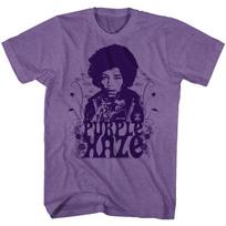 Jimi Hendrix Purple Haze Purple Heather Adult T-Shirt 3XL