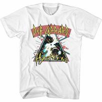 Def Leppard Arched Lines Hysteria White Adult T-Shirt S