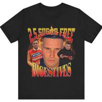 Gymskin 2.5 Sugar Free Digestives T-Shirt, Funny UK Meme Shirt, Viral TikTok Tee, Gym Meme Clothing, British Humor Shirt, Graphic Streetwear L