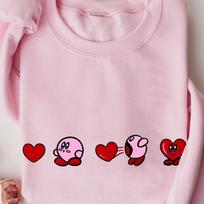 Unisex Cute Anime Game Sweatshirt, Adorable Retro Video Gaming Tee Kawaii Pastel Graphic Shirt, Japanese Gamer Aesthetic Player Gift Sweater L