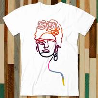 Frida Kahlo One Line Drawing T Shirt Adult Unisex Men Women Retro Design Tee Vintage Top A4935 3XL