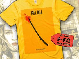 Kill Bill V6 T-Shirt Vintage YELLOW T-Shirt DTG Digital Print Sizes S M L XL 2XL 3XL 4XL 5XL L