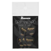 Ibanez Grip Wizard Series Sand Grip Pick Black Short Teardrop Pick [EXTRA HEAVY] 6-pack (PPA16XSGBK)