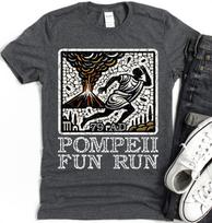 Pompeii Fun Run Volcano T-Shirt | Mount Vesuvius Eruption Tee XL