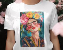 Frida Kahlo T-Shirt: Mexican Art Portrait, Unisex Tee S