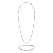 Daniel Wellington Combination set, sparkling zircon bracelet, necklace, same style for men and women, couple style C386N390 sidabras