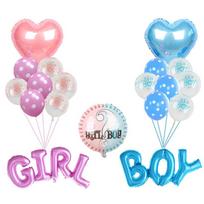 Boy or Girl Gender Reveal Party Supplies  Balloon Kit Gender Reveal Balloon Pink and Blue Confetti Packs Other
