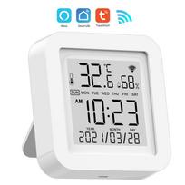 Tuya WiFi Temperature Humidity Sensor with LCD Sensor Smart Home Indoor Real Time Hygrometer Thermometer Works With Alexa Google Type A