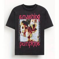 Unisexs Smashing Pumpkins Twins Graphic TShirt With Pink Lettering Twins Design Casual Crewneck Short Sleeve AllSeason S