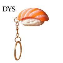 Keychain Gift Pendant, Simulated Salmon Sushi Stress Relief Toy with Hanging 3D Printed Chain, Food Ornament for Backpack School Bag Pendant A